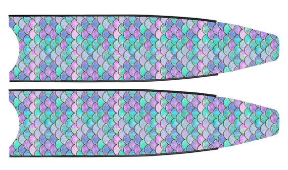 Лопасти Leaderfins Mermaid Purple Golden 20° белая отбортовка