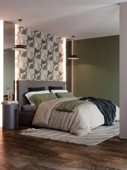 Обои виниловые на флизелиновой основе, Kof Brands, арт. 32100-00070, ш/д 1.06x10.05, зелёные