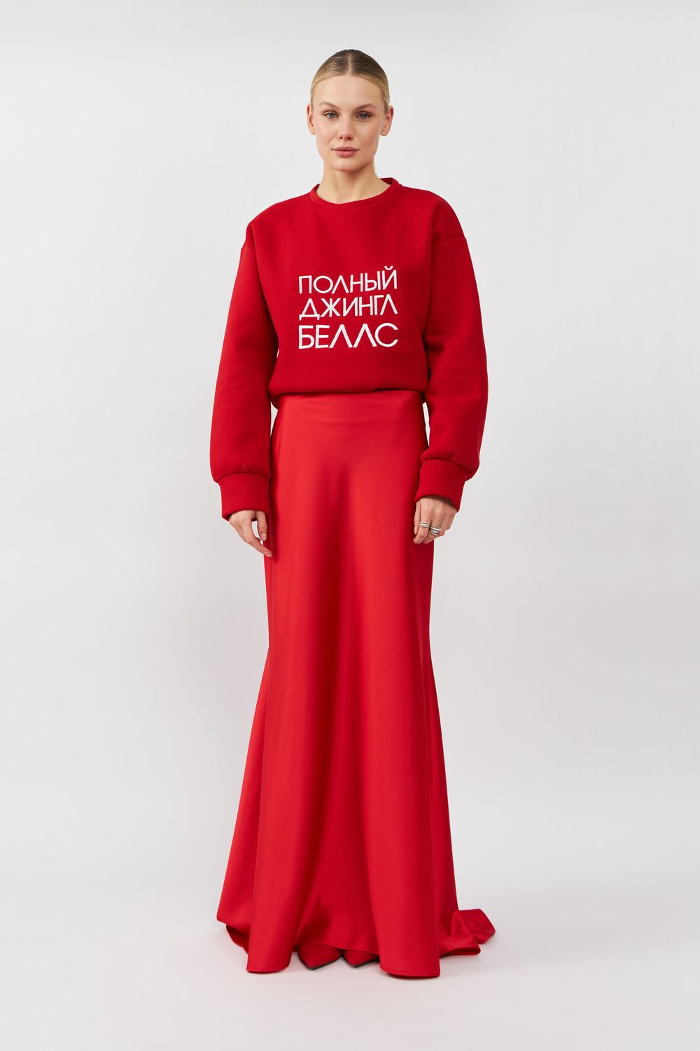 ЮБКА МАКСИ САТИНОВАЯ RED