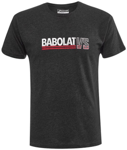 Мужская теннисная футболка Babolat Exercise Vintage Tee Men - black heather