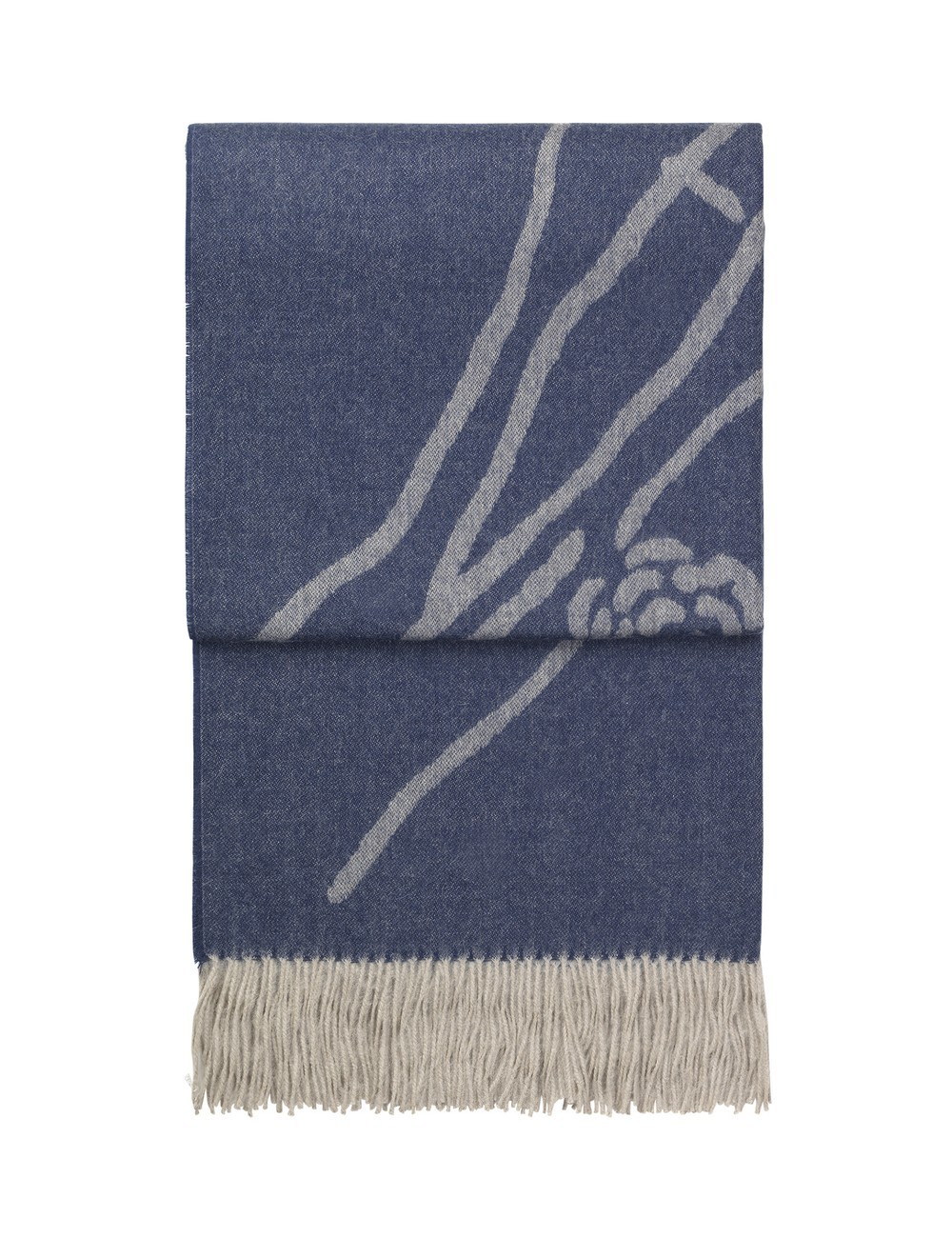 Плед 130х200 Elvang Wildflower Dark Blue-Beige