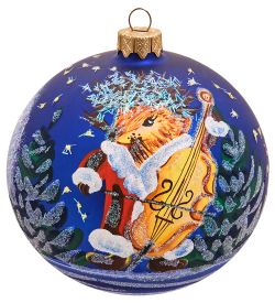 Элита НФШ-1458/1 Ел.украшение Шар «Ёжик-музыкант» 100 мм