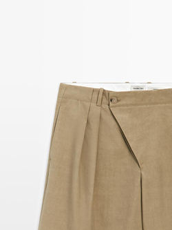 Massimo Dutti Бермуды с перекрестной застежкой - STUDIO, хаки
