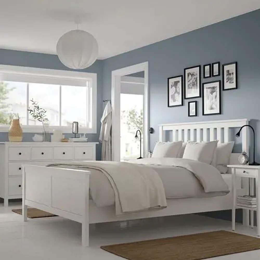 Комплект мебели д/спальни  - IKEA HEMNES, белый, 200x140см, ХЕМНЭС ИКЕА