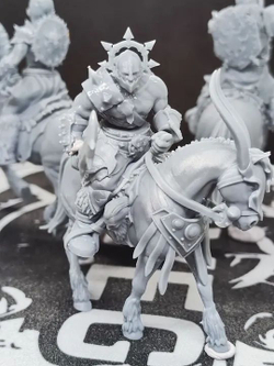 Командная группа всадников-варваров 3шт. ДнД DnD миниатюры из набора "Царство Хаоса"