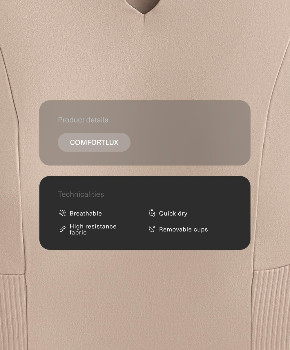 Oysho Топ Comfortlux в рубчик, норка