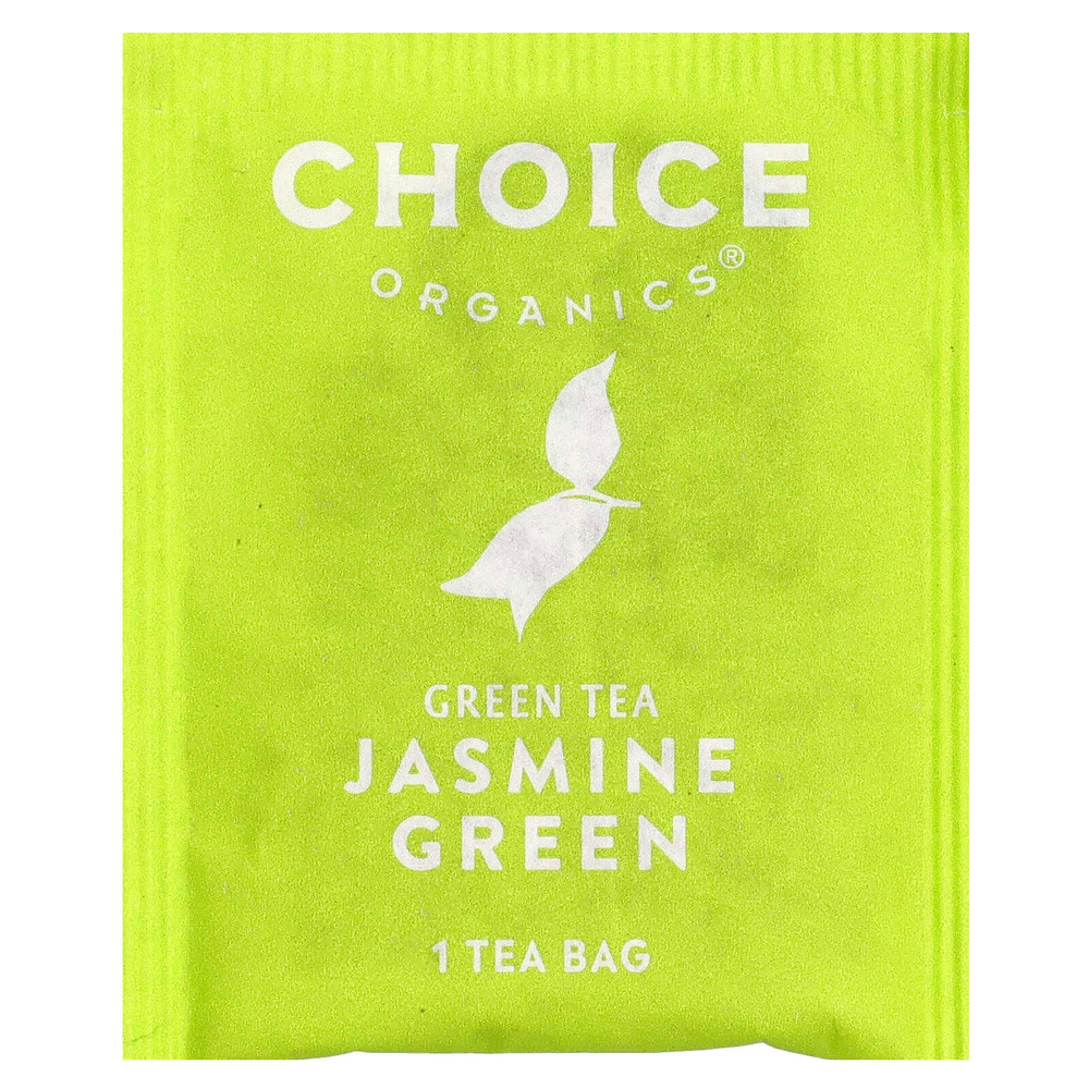 Choice Organic Teas, зеленый чай, зеленый жасмин, 16 чайных пакетиков, 24 г (0,85 унции)