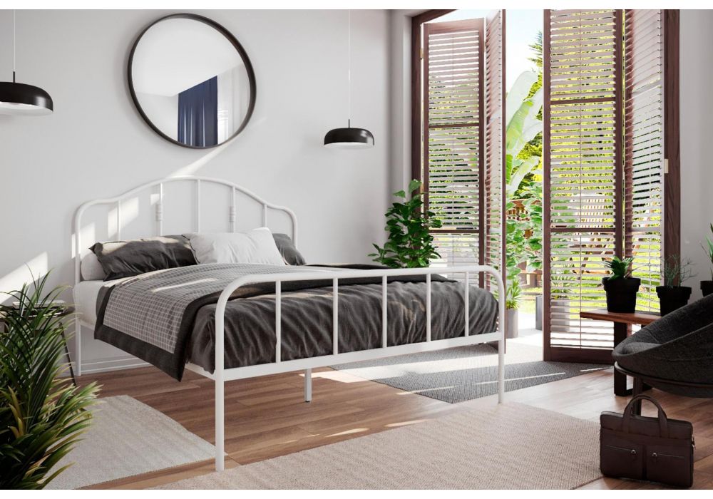 Двуспальная кровать Милена 160х200 белая