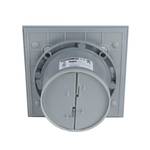 Вытяжной сверхмощный вентилятор ММ-Р 06 стекло квадрат 169 м³/час с обратным клапаном светло серый