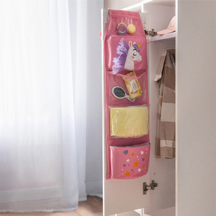 Кармашки дл детского сада, на липучке. Единорог с объёмной гривой