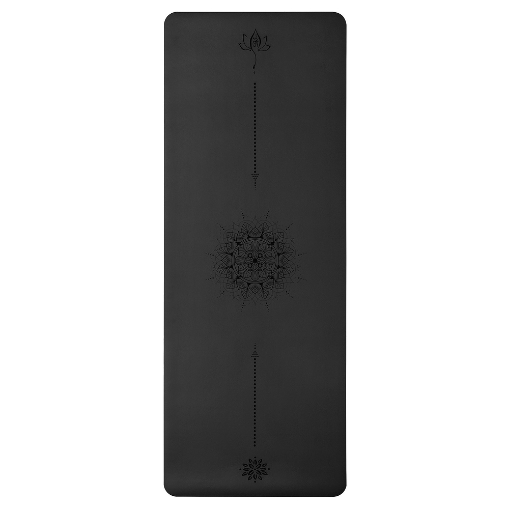 Каучуковый коврик для йоги Arrows Black 185*68*0,5 см нескользящий
