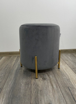 Пуф для гостиной М-City DISAUR Райс (Rice) Bluvel-14 Серый, Золотой