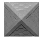 Полимерно-песчаный колпак на заборный столб, 2 × 2 кирпича, 535 × 535 × 43, «Гибкая черепица» (графит)