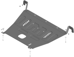 Защита картера двигателя, КПП. 2 мм, Сталь для Renault Samsung XM3 2020-2024, Motodor.71711