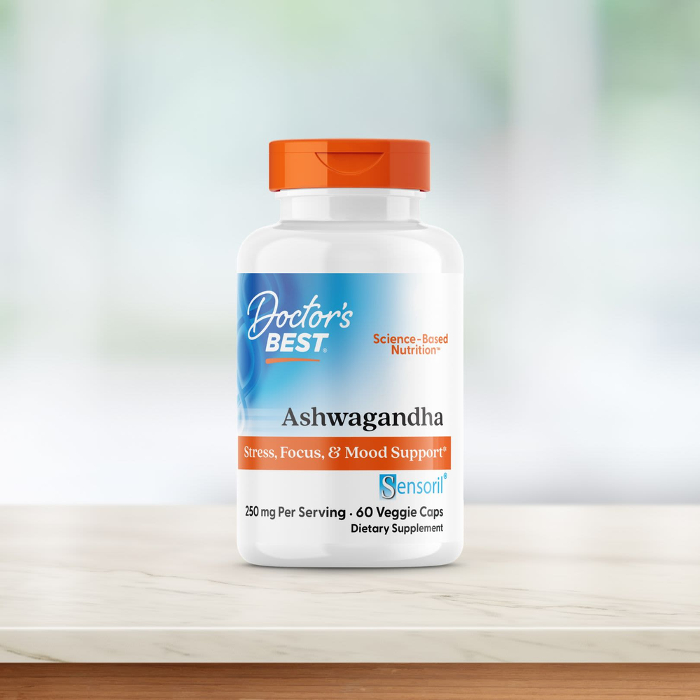 Doctor's Best, ашваганда с Sensoril, 125 мг, 60 вегетарианских капсул