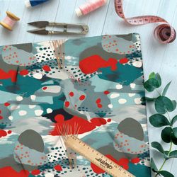 Ткань премиум габардин абстрактный переплет