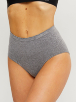 Высокие гладкие бесшовные трусики (Размер: L) (Цвет: черный)