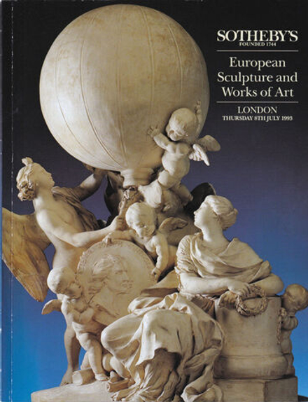 Каталог аукциона Sotheby's, Лондон, Европейская скульптура и предметы искусства от 8 июля 1993 года