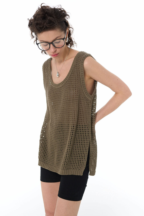 Платье-сетка, кроше, молоко