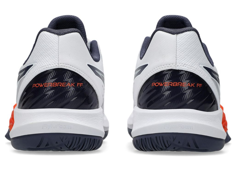 Мужские кроссовки для бадминтона/сквоша Asics Powerbreak FF - white/nova orange