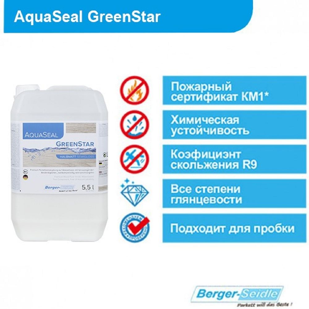 Лак Berger Aqua-Seal  GreenStar 2К