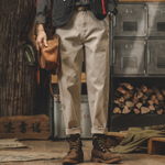 Винтажные минималистские брюки для мужчин Американский стиль весна и осень