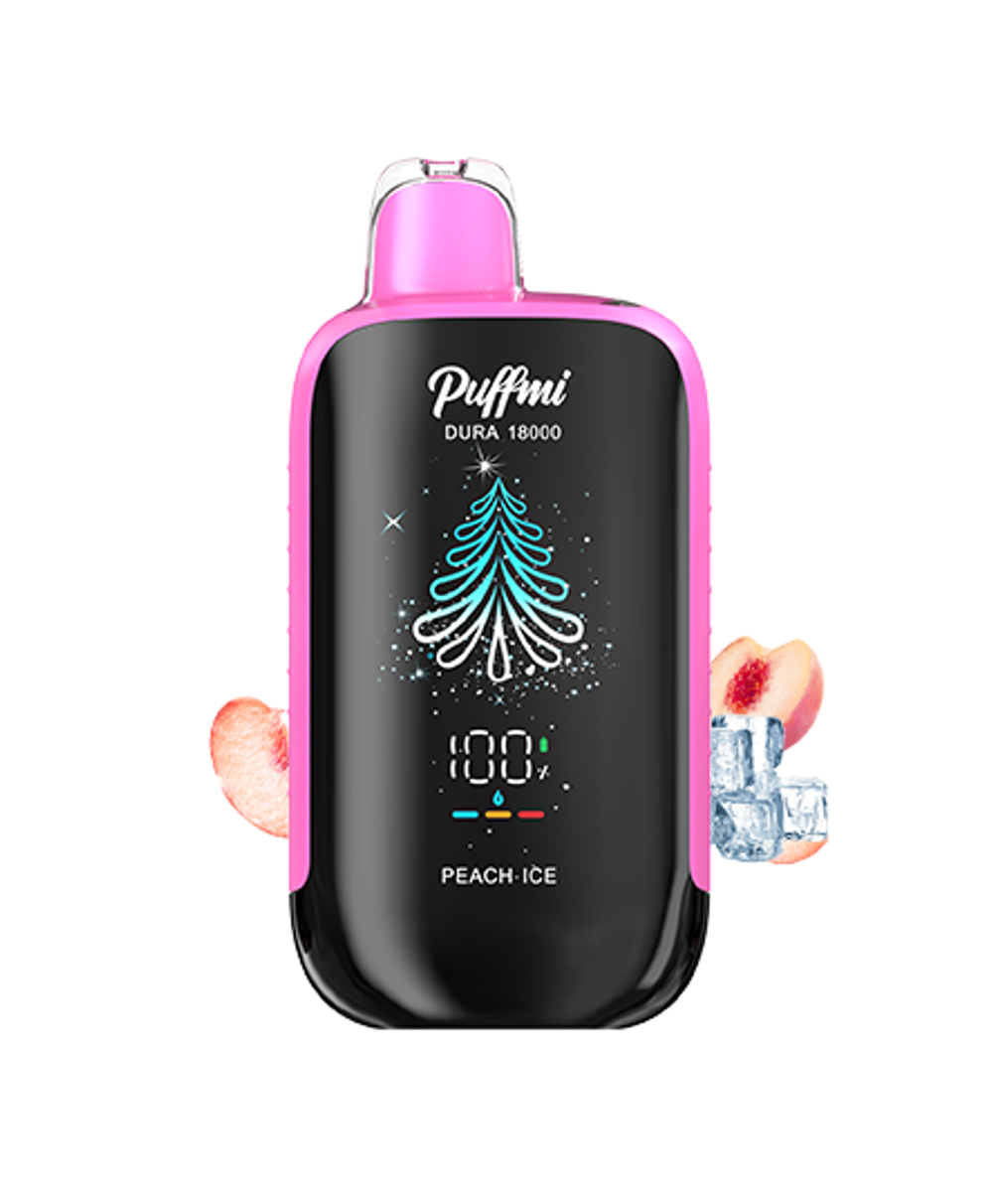 Puffmi Dura Ледяной персик - Peach ice 18000 затяжек 20мг (2%)
