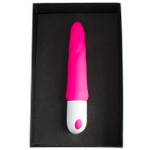 Розовый гибкий рельефный вибратор Sparta ( 9 режимов ) (Цвет: розовый с белым)