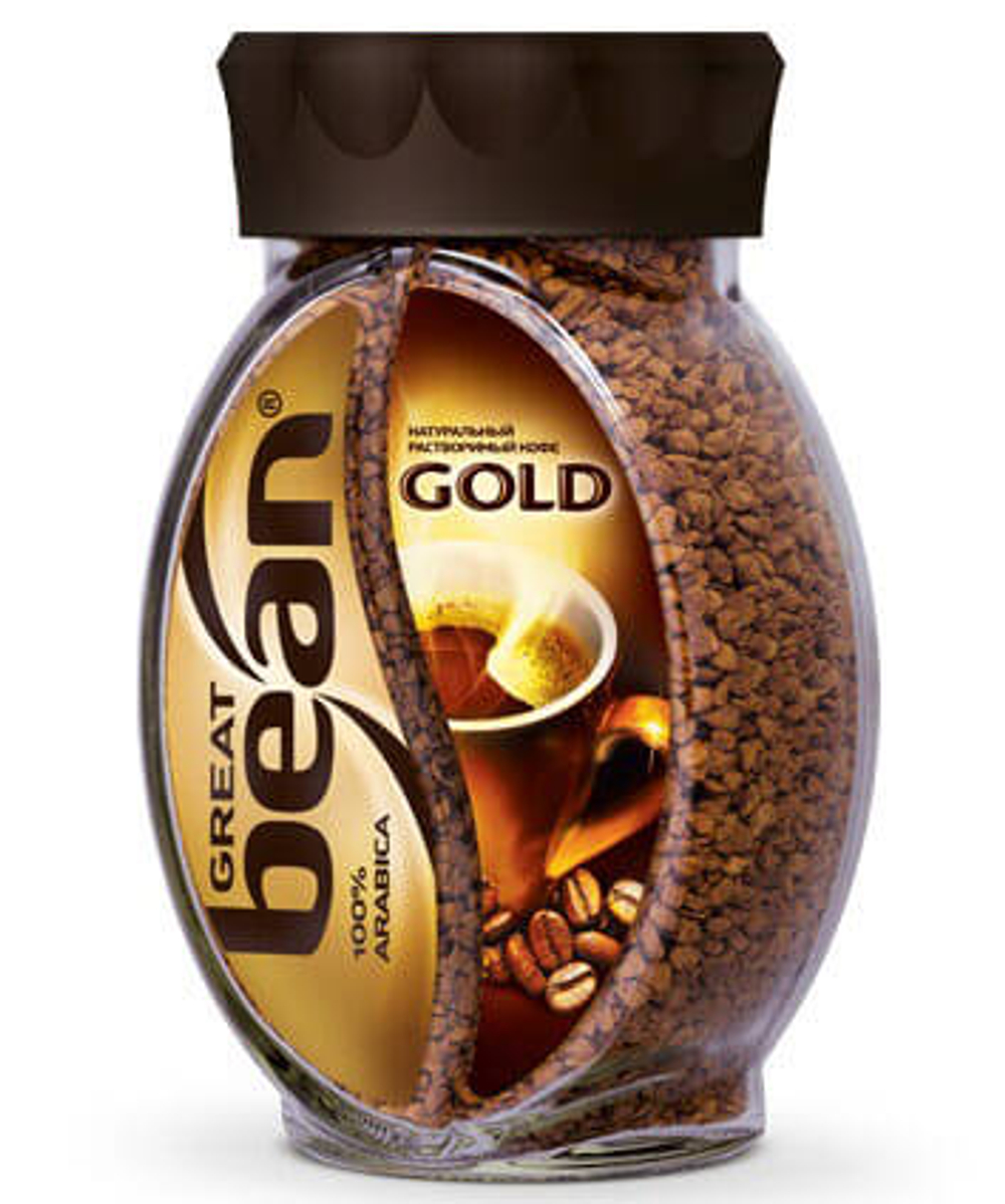 Кофе растворимый Great BEAN Gold ( стеклобанка) 50 г.