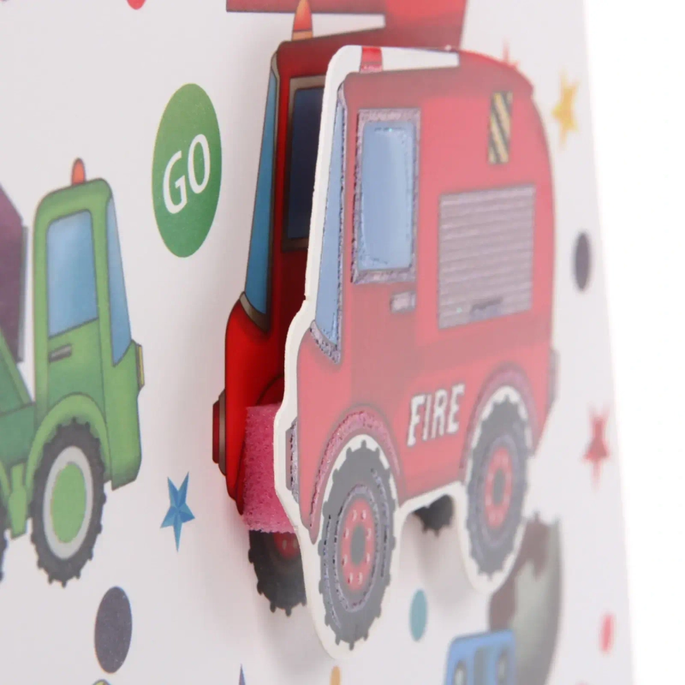 Пакет подарочный «Машинки» 26*32*10 см, микс