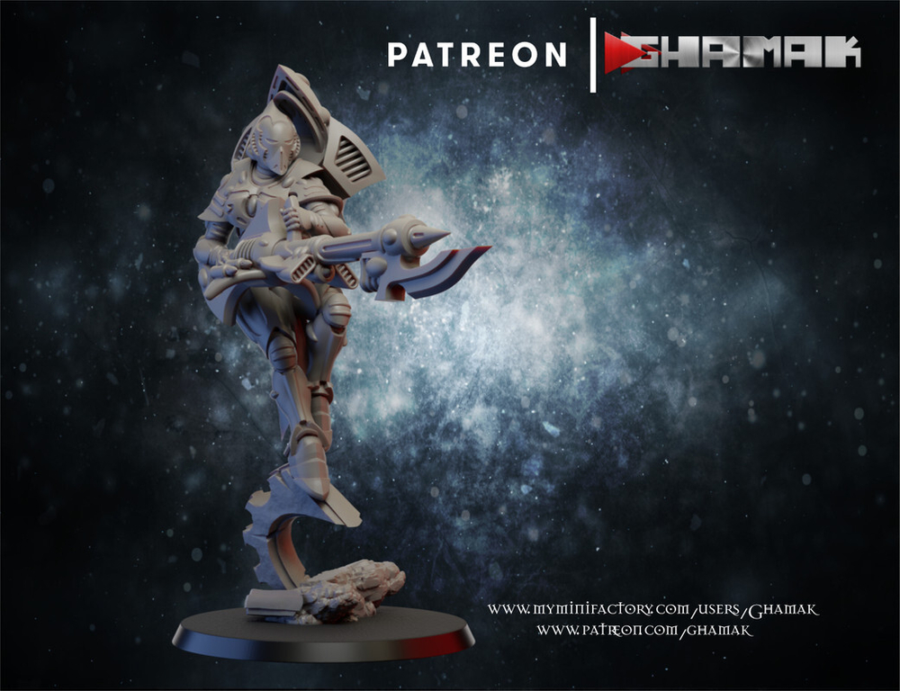 Aeldari Craftworlds Shadow Spectres Теневой Призрак №2 миниатюра для dnd, днд, pathfinder, фентези, Настольная игра, НРИ, Варгейм, РПГ