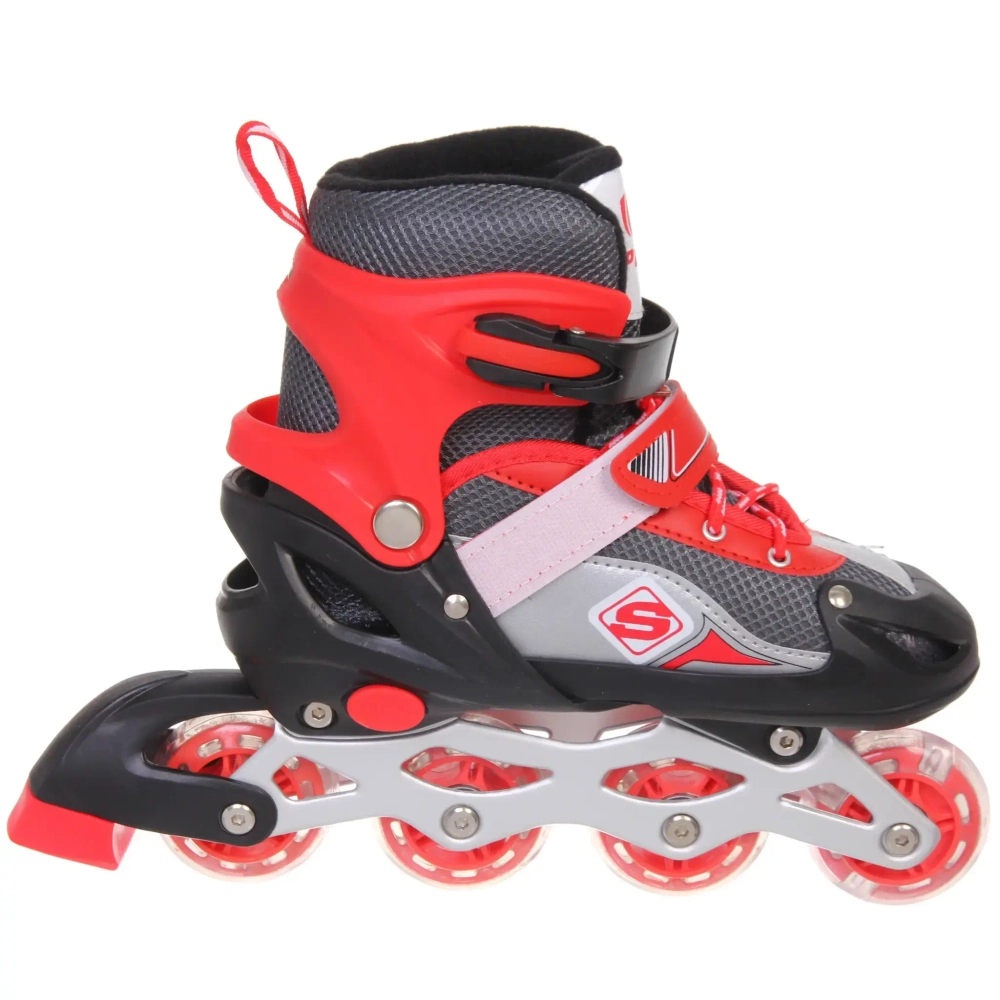 Коньки роликовые раздвижные Sport Star 136S, красный, колеса ПВХ, размер M (35-38)