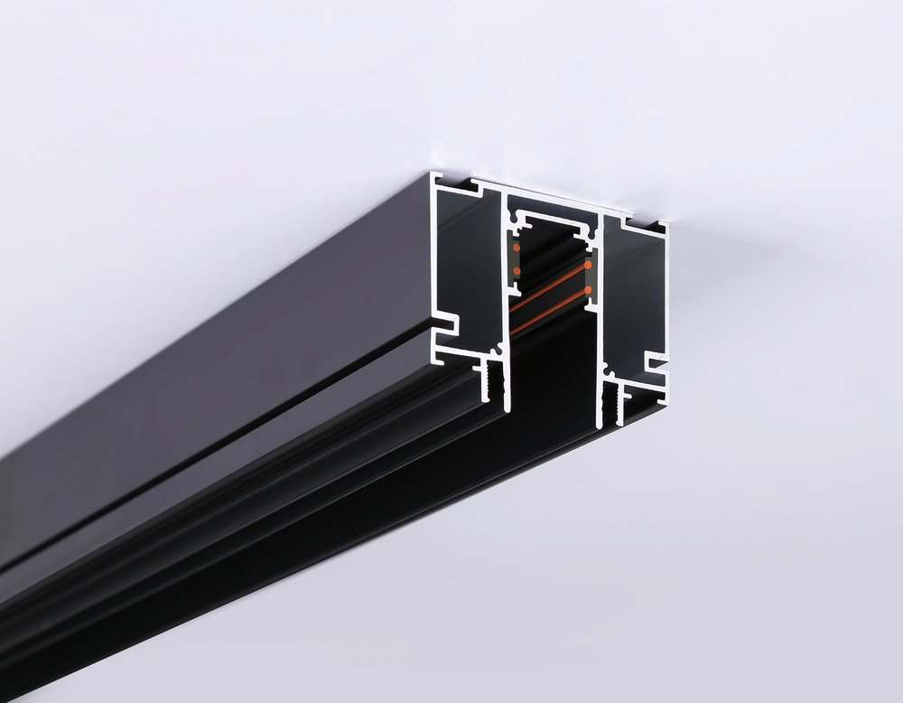 Шинопровод низковольтный встраиваемый в натяжной потолок Magnetic GL3252 BK черный 2000*62.72*53.15