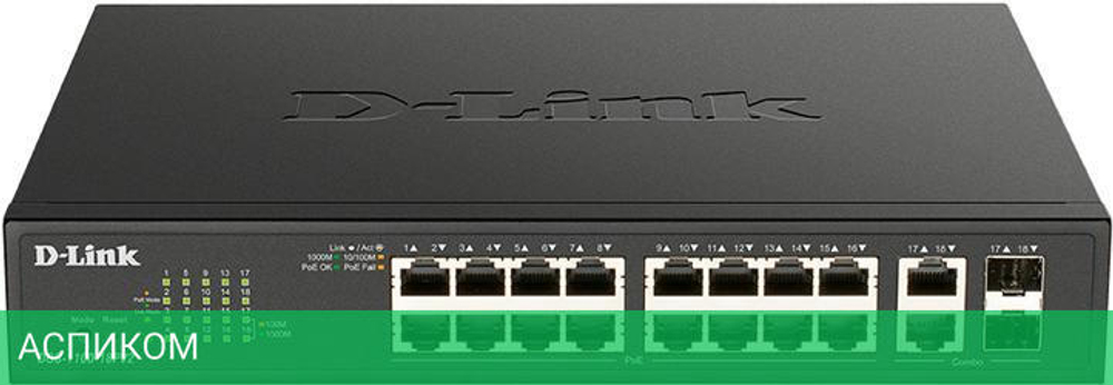 Коммутатор D-Link DGS-1100-18PV2/A3A