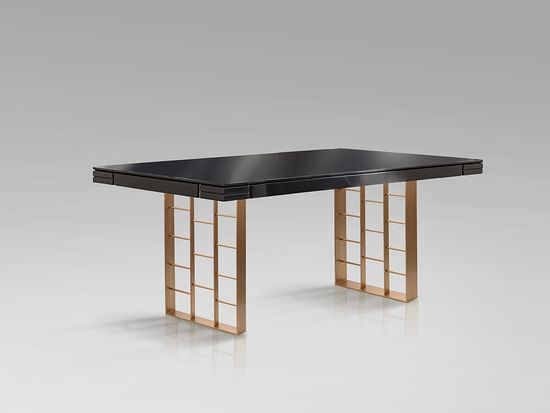 Vita Обеденный стол антрацит-розовое золото 200