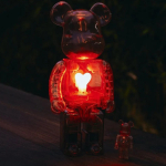 Дизайнерские игрушки BE@RBRICK x Emotionally Unavailable CLEAR RED HEART EU, 1025822-617177840