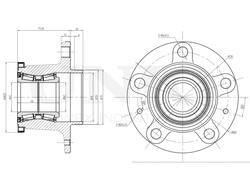 Ступица задняя (с ABS) UNIO HUB-20071