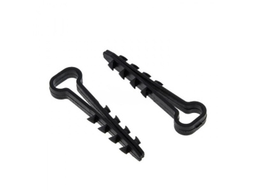 Дюбель-хомут 5х10мм нейлон черный, прямоугольный (100шт/уп)