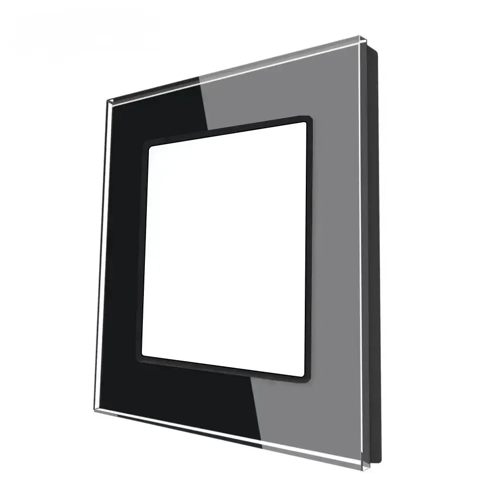Рамка электроустановочная VISWE 1 пост / стекло / Чёрный