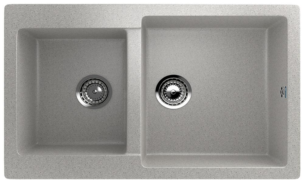 МОЙКА ULGRAN ДВОЙНАЯ КЕРАМОГРАНИТ U-505 СЕРЫЙ 310