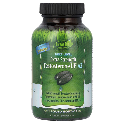 Irwin Naturals, Next Level, Testosterone UP v2, 60 желатиновых капсул