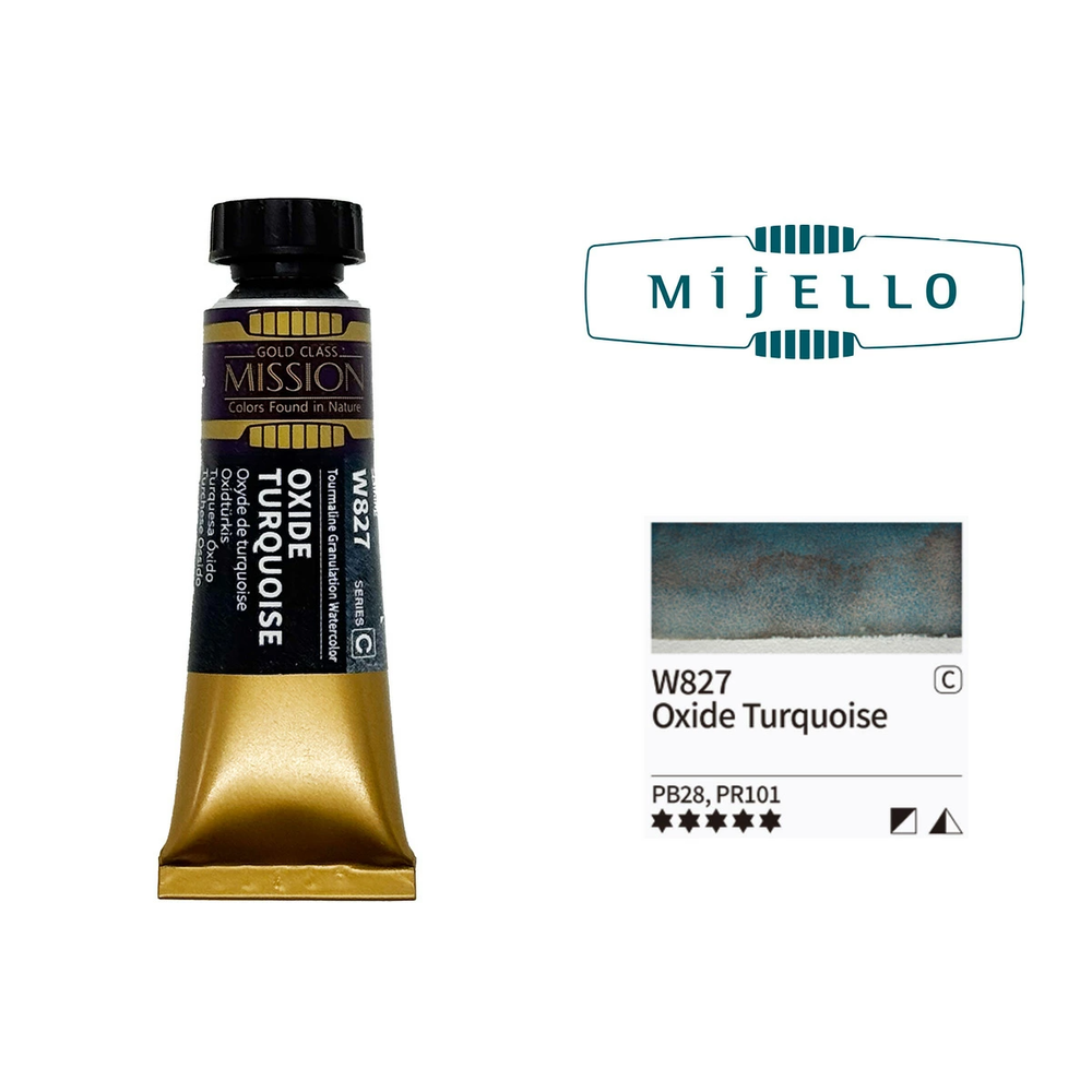 Акварель Mijello Granulation 15 мл. W827 [C] Oxide Turquoise