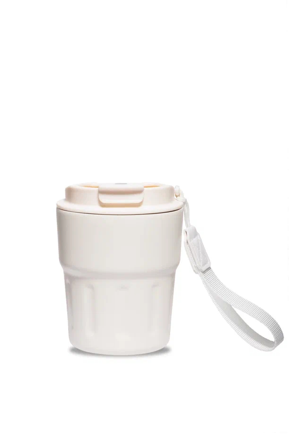 Термокружка черная с ремешком, 290 мл