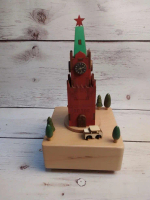 Музыкальная заводная шкатулка "Кремль"с мелодией КАЛИНКА