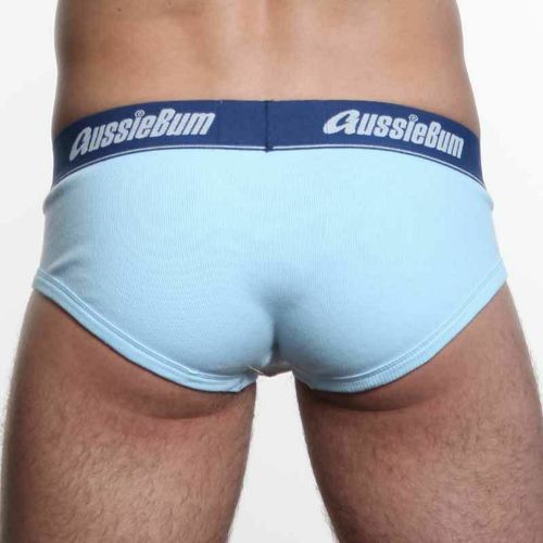 Мужские трусы брифы светло-синие Aussiebum Flex Ice Brief AB00123