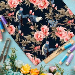 Ткань Ниагара Софт ночные певчие птицы