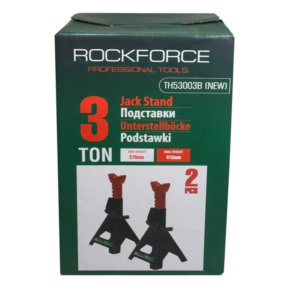 Подставка ремонтная 3т (h min 275мм, h max 415мм) (к-т 2шт.) RockForce##Rock FORCE RF-TH53003B(DS)New