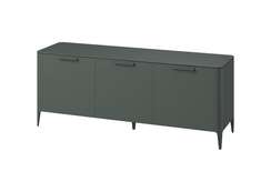 Тумба Type oak 3 двери ширина 180 см (темно-серый)