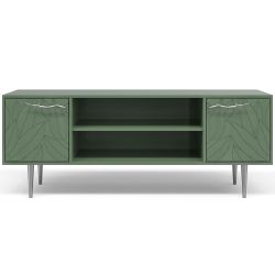 Тумба под ТВ Арт Колор leaves 155см Стайл Сильвер Зеленый нефрит