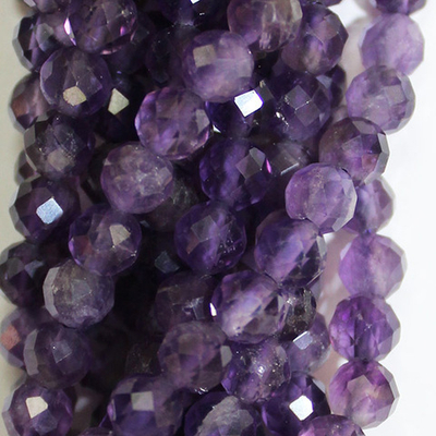 Аметист АА качество юв. огранка бусины 2мм 3мм 4мм 5мм